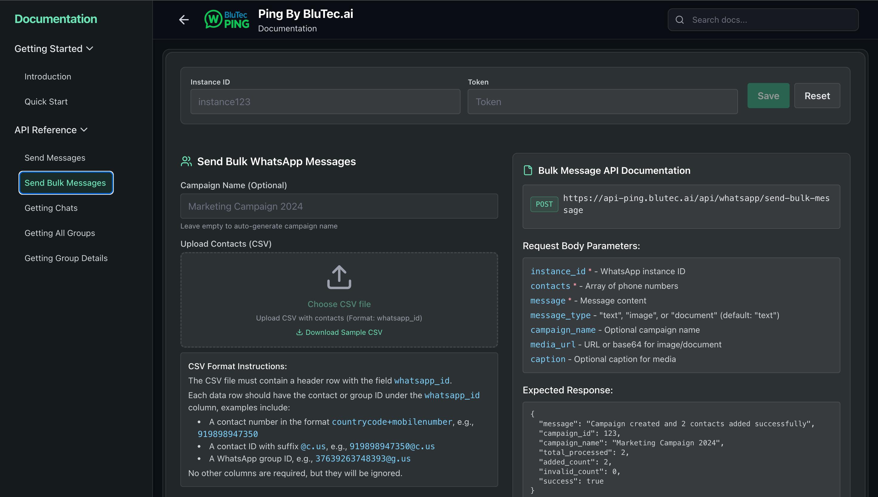 Blutec Ping - WhatsApp Automation Platform Blutec Ping WhatsApp Automation
